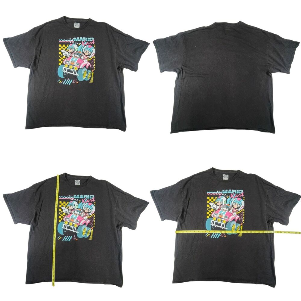 Vintage Retro Super Mario Kart Nintendo 64 T-Shirt Mens 2XL Oversized Streetwear